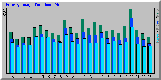 Hourly usage for June 2014