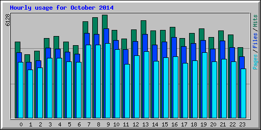 Hourly usage for October 2014