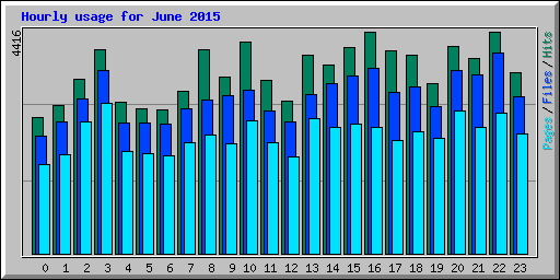 Hourly usage for June 2015