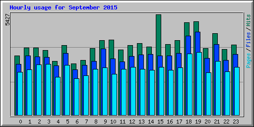 Hourly usage for September 2015