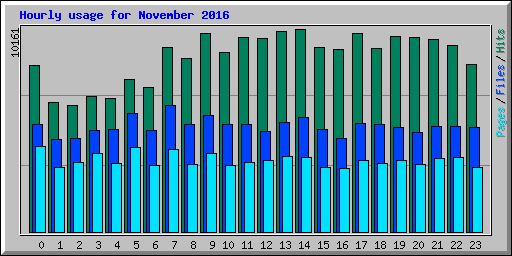 Hourly usage for November 2016