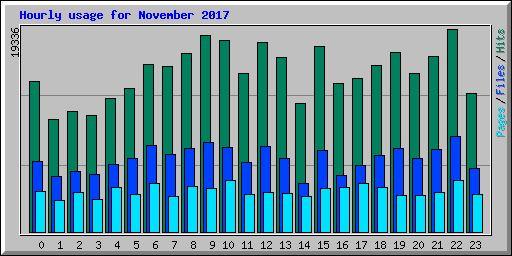 Hourly usage for November 2017